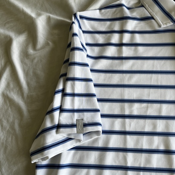 RLX Ralph Lauren Men's XL Blue Stripe Classic Fit Performance Polo Stretch Golf - Picture 7 of 12